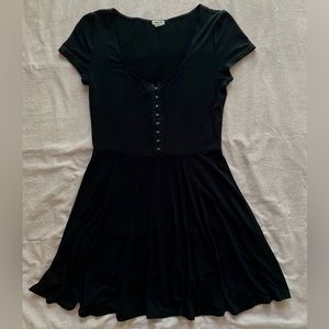 Garage Black Skater Mini Dress
